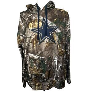 DALLAS COWBOYS Men's XL Authentic Camo‎ Hoodie Pullover Sweatshirt Star Logo NFL